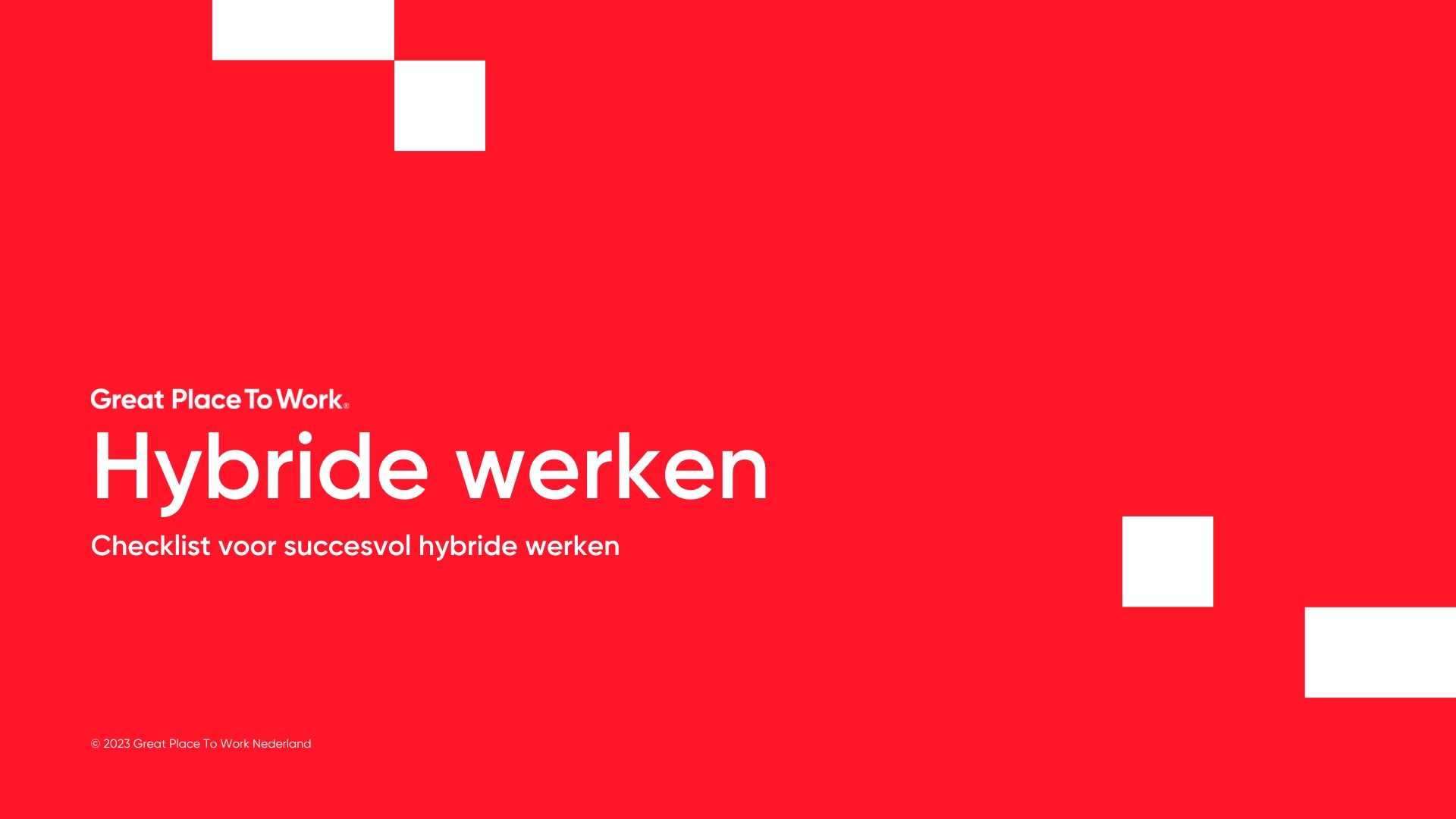 Checklist hybride werken_Great Place To Work 2023